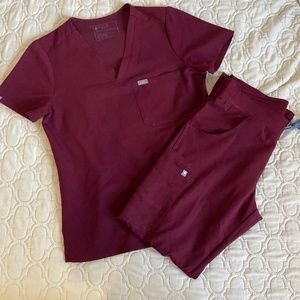Figs scrubs Burgundy